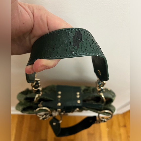 Sharif green faux snakeskin satchel - Picture 2 of 9